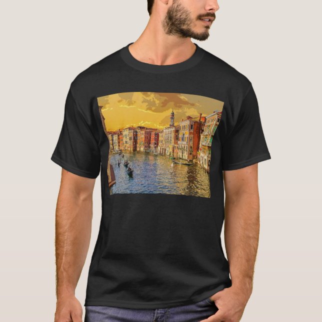 Venice Italy Gondola Waterway Building #15 T-Shirt (Front)