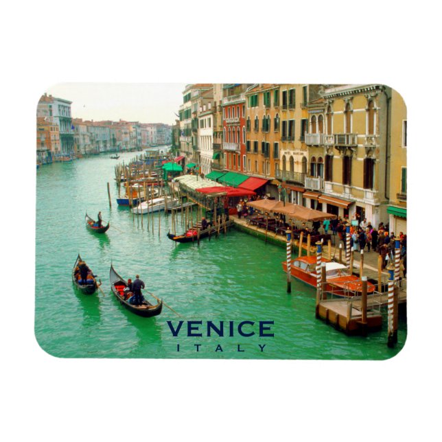 Venice, Italy - Gondoliers On Grand Canal Magnet (Horizontal)