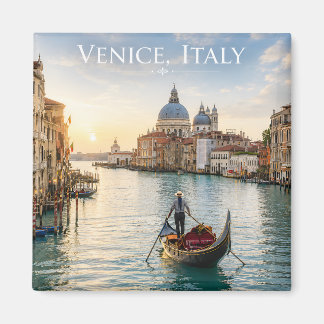 Venice Italy Grand Canal Gondola Sunset Magnet