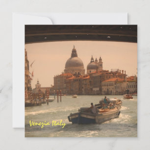 Venice Italy Grand Canal Vintage  Holiday Card