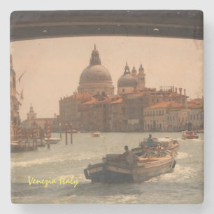 Venice Italy Grand Canal Vintage Stone Coaster