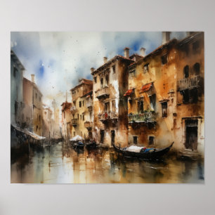 Venice Italy Landscape Art Print Poster