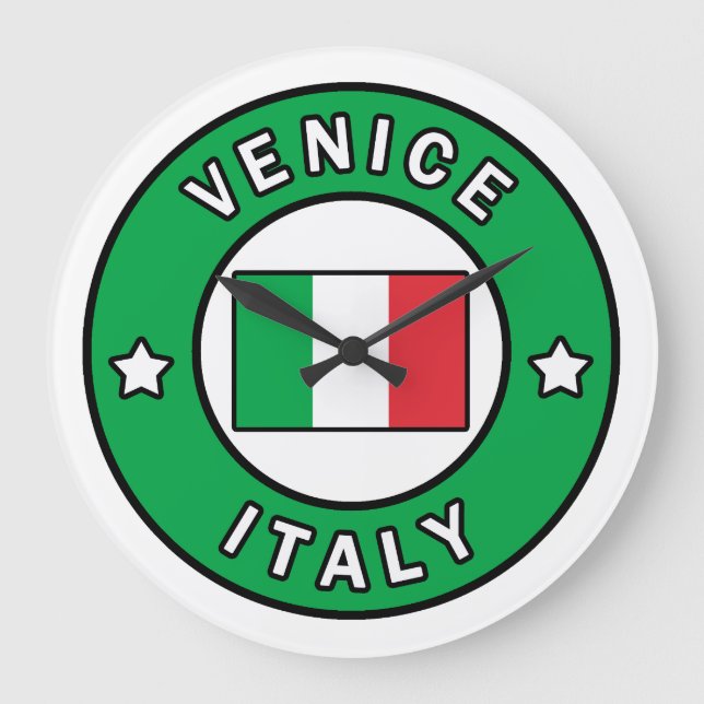 Venice Italy Large Clock (Front)