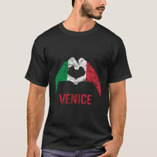 Venice Italy Love Heart Proud Retro Italian Holida T-Shirt
