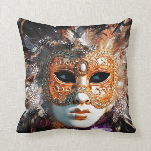 Venice Italy: Men´s Venetian carnival mask, Cushion