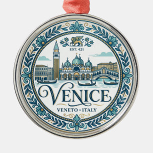 Venice Italy Metal Ornament