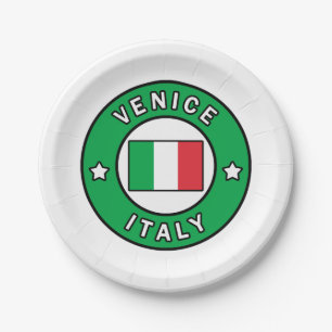 Venice Italy Paper Plate