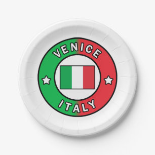 Venice Italy Paper Plate