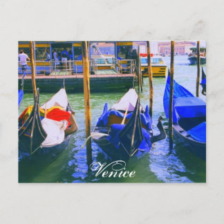 Venice Italy Postcard Post Card Gondolas