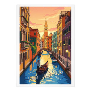 Venice Italy Retro Travel Photo Print