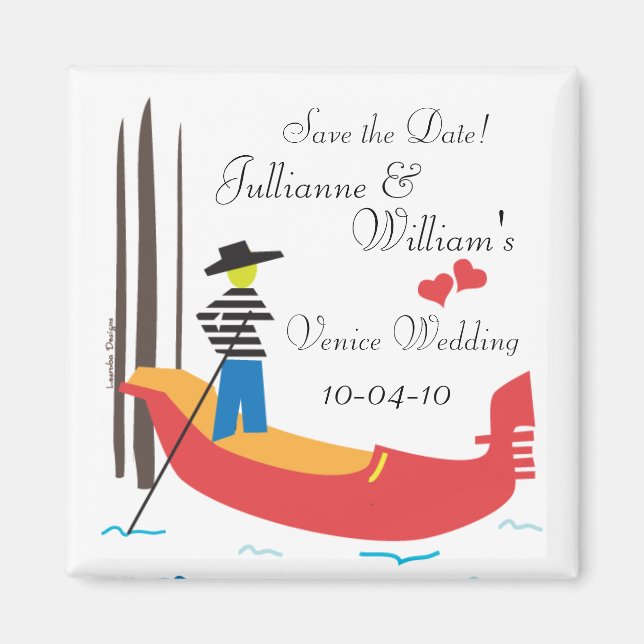 Venice Italy Save the Date Magnet (Front)