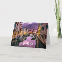 Venice, Italy Scenic Canal Landscape Thank You