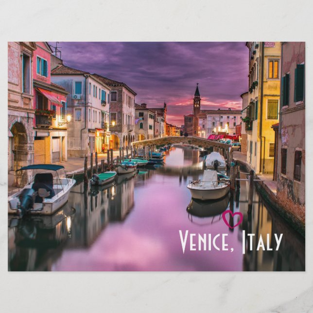 Venice, Italy Scenic Canal & Venetian Architecture Flyer (Front)