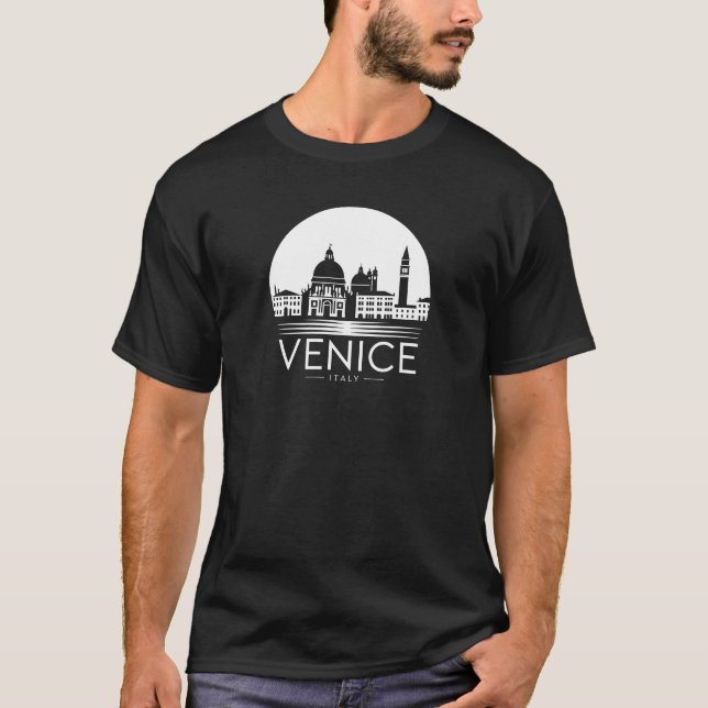Venice Italy Skyline T-Shirt (Front)