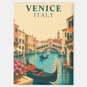 Venice Italy Souvenir Magnet Rialto Bridge Vintage