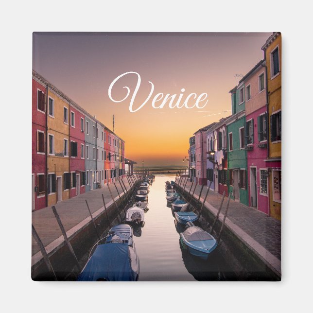 Venice Italy | Text Image Template Magnet (Front)