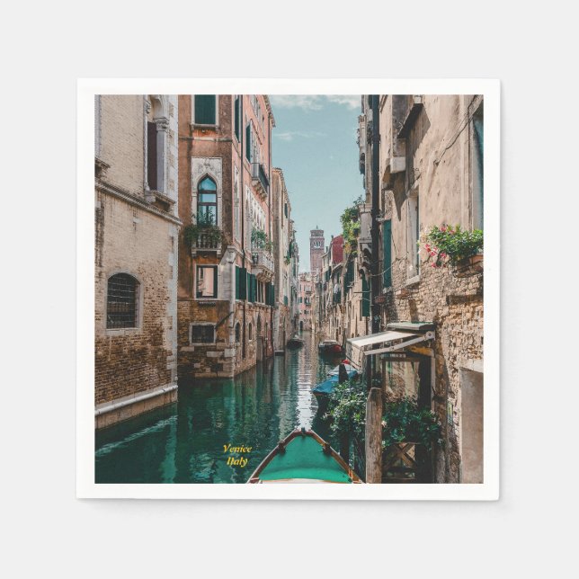 Venice Italy The Floating City Napkin (Front)