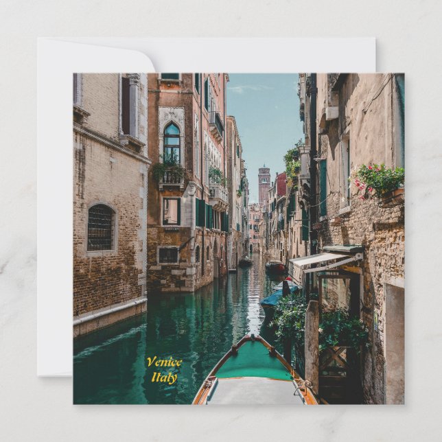 Venice Italy The Floating City Save The Date (Front)