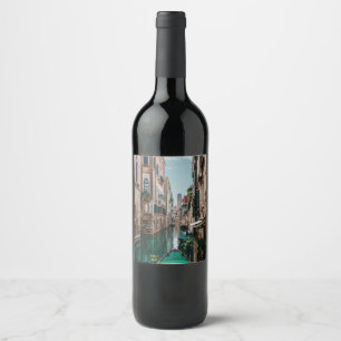 Venice Italy The Floating City Wine Label