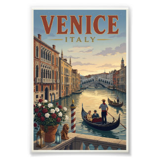 Venice Italy Travel Poster