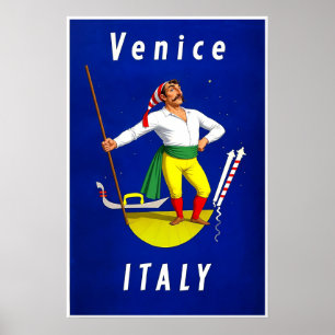 Venice, Italy travel poster