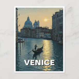 Venice Italy Travel Souvenir Painting Postcard