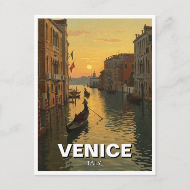 Venice Italy Travel Souvenir Painting Postcard (Front)