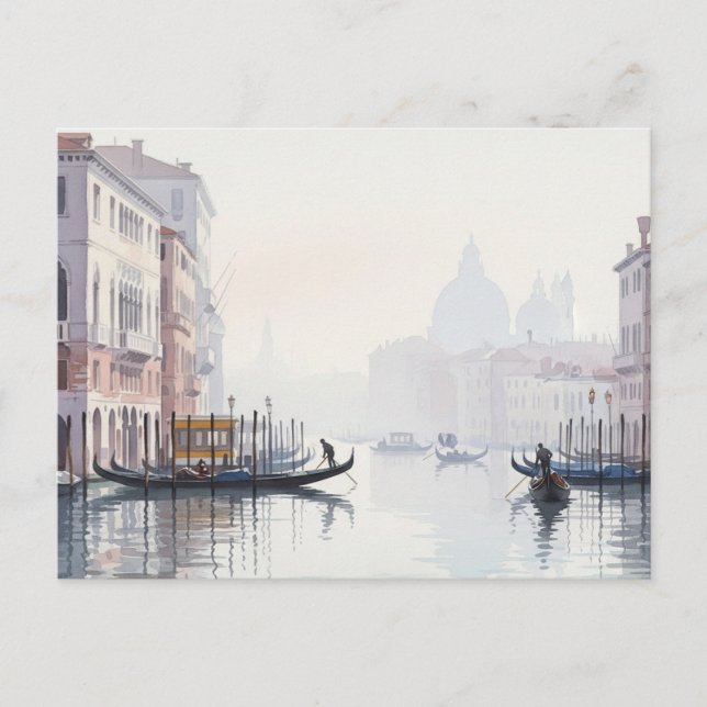 Venice Italy Travel Souvenir Watercolor Postcard (Front)