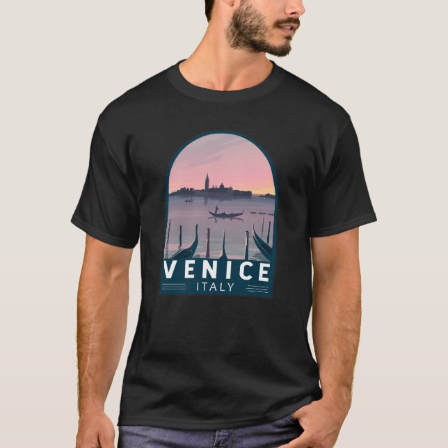 Venice Italy Travel Vintage Art T-Shirt (Front)