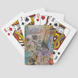 Venice Italy Travel Vintage Pretty Colourful Art Playing Cards