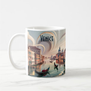 Venice Italy Travel Watercolor Gondola Custom Text Coffee Mug