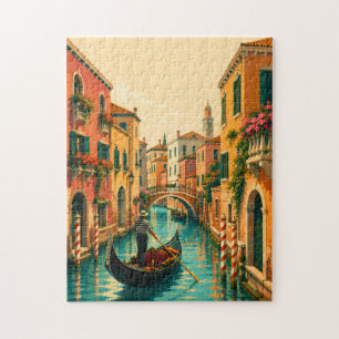 Venice Italy Venetian Venetian Canal Vintage Jigsaw Puzzle