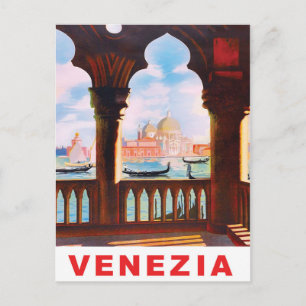 Venice, Italy. View from the terrace Postcard