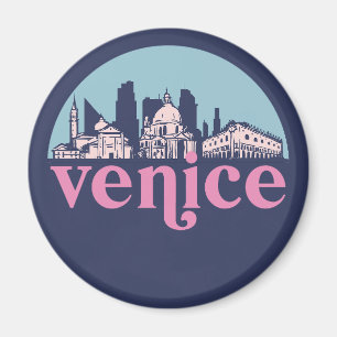 Venice Italy Vintage City Skyline Cityscape Art Magnet