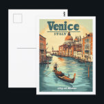Venice Italy Vintage Famous Travel Place Postcard<br><div class="desc">Venice Italy City of Water Vintage Famous Travel Place</div>