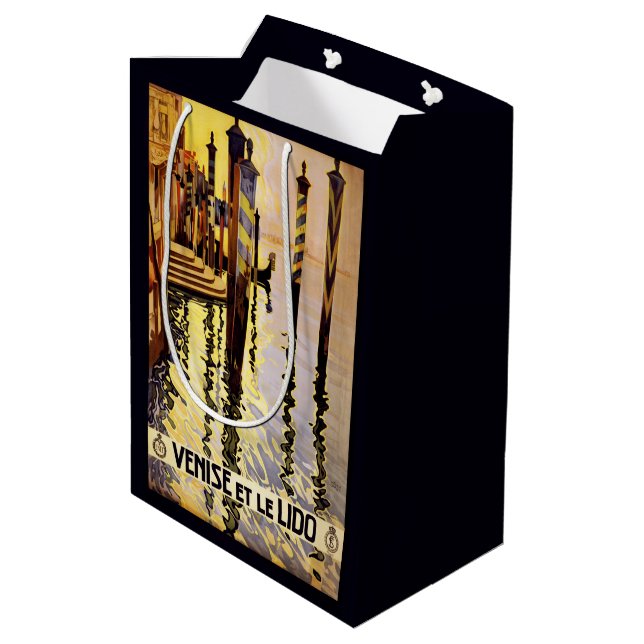 Venice Italy Vintage Travel gift bags (Back Angled)