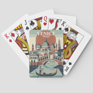 Venice Italy Vintage Travel Gondola Canal Playing Cards