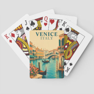 Venice Italy Vintage Travel Grand Canal Gondola Playing Cards