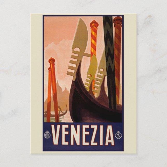 Venice, Italy Vintage Travel Postcard (Front)