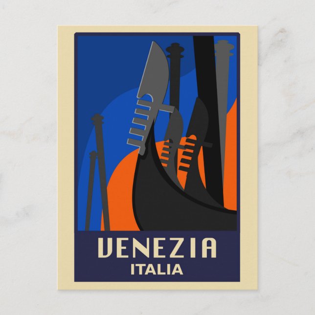 Venice, Italy Vintage Travel Postcard (Front)