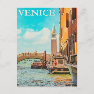Venice, Italy Vintage Travel Postcard