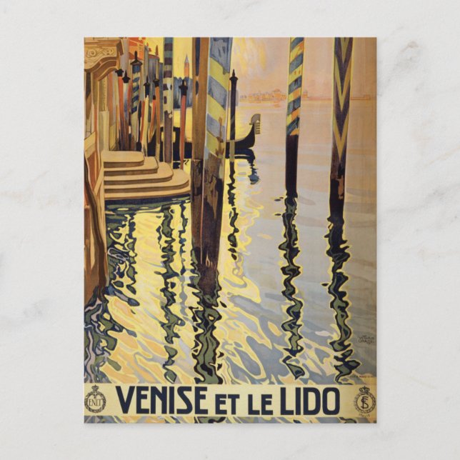Venice, Italy Vintage Travel Postcard (Front)