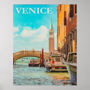 Venice, Italy Vintage Travel Poster