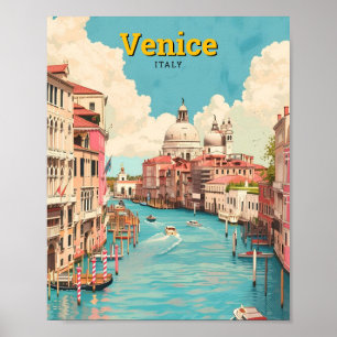 Venice Italy Vintage Travel  Poster