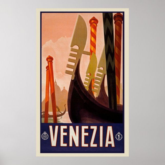 Venice, Italy Vintage Travel Poster (Front)