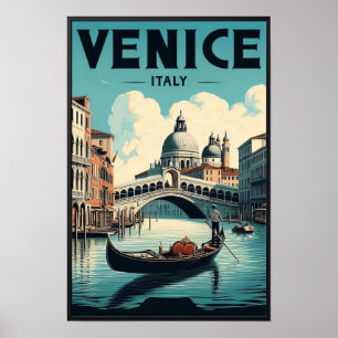 Venice Italy Vintage Travel Poster