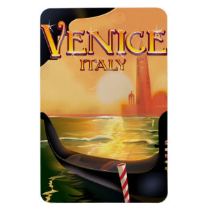 Venice, Italy vintage travel poster Magnet