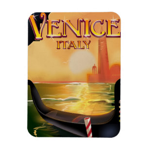 Venice, Italy vintage travel poster Magnet