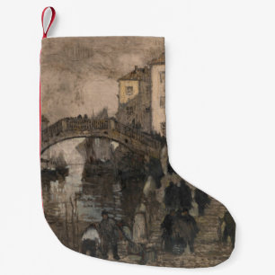 Venice, Italy (Vintage Venetian Landscape) Small Christmas Stocking