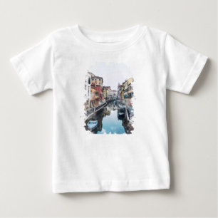 Venice Italy Watercolor Art Baby T-Shirt